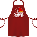 Altitude Problem Skydiving Freefall Funny Cotton Apron 100% Organic Maroon