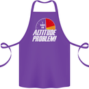 Altitude Problem Skydiving Freefall Funny Cotton Apron 100% Organic Purple