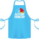 Altitude Problem Skydiving Freefall Funny Cotton Apron 100% Organic Turquoise
