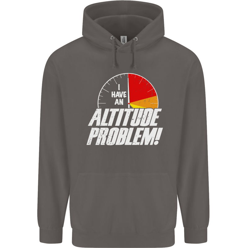 Altitude Problem Skydiving Freefall Funny Mens 80% Cotton Hoodie Charcoal