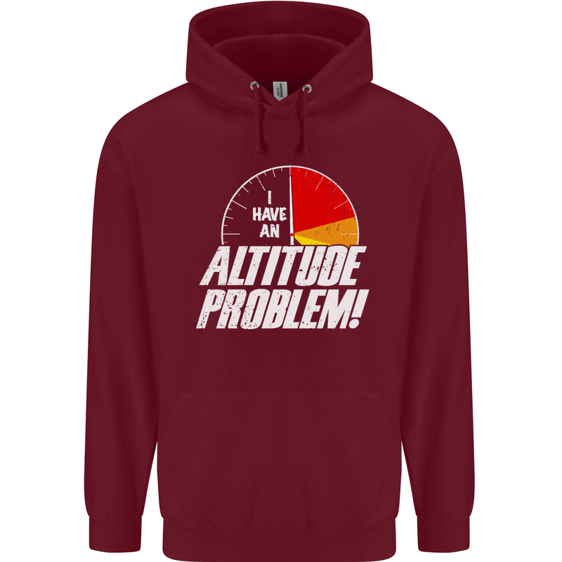 Altitude Problem Skydiving Freefall Funny Mens 80% Cotton Hoodie Maroon