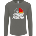 Altitude Problem Skydiving Freefall Funny Mens Long Sleeve T-Shirt Charcoal