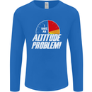 Altitude Problem Skydiving Freefall Funny Mens Long Sleeve T-Shirt Royal Blue