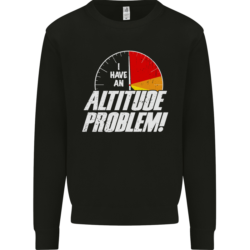 Altitude Problem Skydiving Freefall Funny Mens Sweatshirt Jumper Black