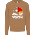 Altitude Problem Skydiving Freefall Funny Mens Sweatshirt Jumper Caramel Latte