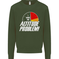 Altitude Problem Skydiving Freefall Funny Mens Sweatshirt Jumper Forest Green