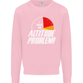 Altitude Problem Skydiving Freefall Funny Mens Sweatshirt Jumper Light Pink