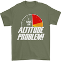 Altitude Problem Skydiving Freefall Funny Mens T-Shirt Cotton Gildan Military Green
