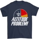 Altitude Problem Skydiving Freefall Funny Mens T-Shirt Cotton Gildan Navy Blue