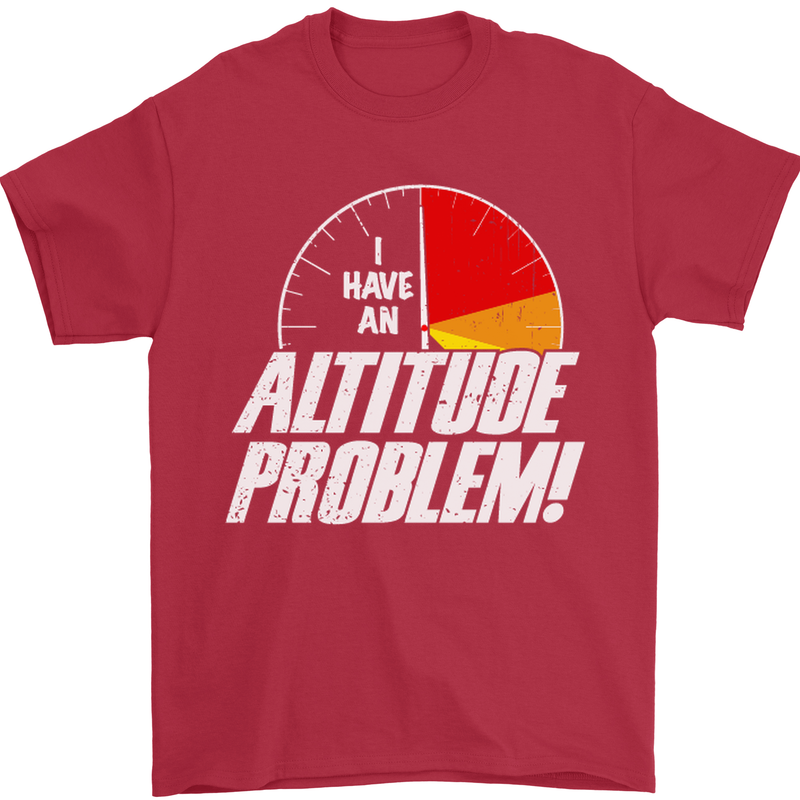 Altitude Problem Skydiving Freefall Funny Mens T-Shirt Cotton Gildan Red