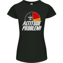Altitude Problem Skydiving Freefall Funny Womens Petite Cut T-Shirt Black