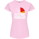 Altitude Problem Skydiving Freefall Funny Womens Petite Cut T-Shirt Light Pink