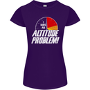 Altitude Problem Skydiving Freefall Funny Womens Petite Cut T-Shirt Purple