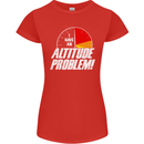 Altitude Problem Skydiving Freefall Funny Womens Petite Cut T-Shirt Red
