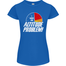 Altitude Problem Skydiving Freefall Funny Womens Petite Cut T-Shirt Royal Blue