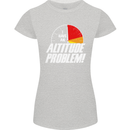 Altitude Problem Skydiving Freefall Funny Womens Petite Cut T-Shirt Sports Grey