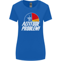 Altitude Problem Skydiving Freefall Funny Womens Wider Cut T-Shirt Royal Blue