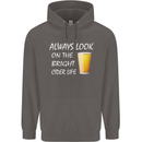 Always Look on the Bright Cider Life Funny Mens 80% Cotton Hoodie Charcoal
