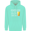 Always Look on the Bright Cider Life Funny Mens 80% Cotton Hoodie Peppermint