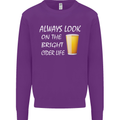 Always Look on the Bright Cider Life Funny Mens Sweatshirt Jumper Purple