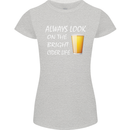 Always Look on the Bright Cider Life Funny Womens Petite Cut T-Shirt Sports Grey
