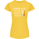 Always Look on the Bright Cider Life Funny Womens Petite Cut T-Shirt Yellow
