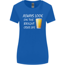 Always Look on the Bright Cider Life Funny Womens Wider Cut T-Shirt Royal Blue