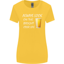 Always Look on the Bright Cider Life Funny Womens Wider Cut T-Shirt Yellow