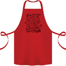 Always Tired Fatigued Exhausted Pigeon Funny Cotton Apron 100% Organic Red