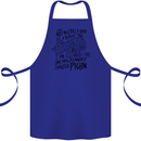 Always Tired Fatigued Exhausted Pigeon Funny Cotton Apron 100% Organic Royal Blue