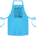 Always Tired Fatigued Exhausted Pigeon Funny Cotton Apron 100% Organic Turquoise