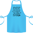 Always Tired Fatigued Exhausted Pigeon Funny Cotton Apron 100% Organic Turquoise