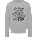 Always Tired Fatigued Exhausted Pigeon Funny Kids Sweatshirt Jumper Sports Grey