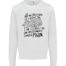 Always Tired Fatigued Exhausted Pigeon Funny Kids Sweatshirt Jumper White
