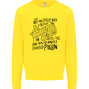 Always Tired Fatigued Exhausted Pigeon Funny Kids Sweatshirt Jumper Yellow