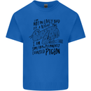 Always Tired Fatigued Exhausted Pigeon Funny Kids T-Shirt Childrens Royal Blue