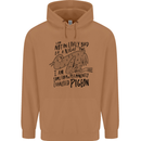 Always Tired Fatigued Exhausted Pigeon Funny Mens 80% Cotton Hoodie Caramel Latte