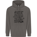 Always Tired Fatigued Exhausted Pigeon Funny Mens 80% Cotton Hoodie Charcoal