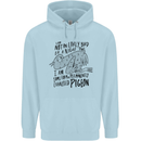 Always Tired Fatigued Exhausted Pigeon Funny Mens 80% Cotton Hoodie Light Blue