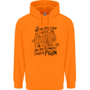 Always Tired Fatigued Exhausted Pigeon Funny Mens 80% Cotton Hoodie Orange