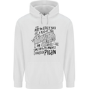 Always Tired Fatigued Exhausted Pigeon Funny Mens 80% Cotton Hoodie White