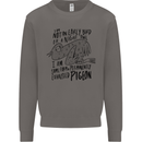 Always Tired Fatigued Exhausted Pigeon Funny Mens Sweatshirt Jumper Charcoal