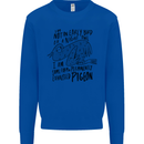 Always Tired Fatigued Exhausted Pigeon Funny Mens Sweatshirt Jumper Royal Blue