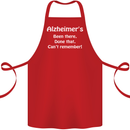 Alzheimers Been There Can't Remember Funny Cotton Apron 100% Organic Red