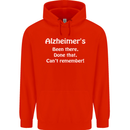 Alzheimers Been There Can't Remember Funny Mens 80% Cotton Hoodie Bright Red