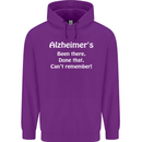 Alzheimers Been There Can't Remember Funny Mens 80% Cotton Hoodie Purple