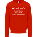 Alzheimers Been There Can't Remember Funny Mens Sweatshirt Jumper Bright Red