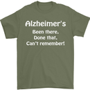 Alzheimers Been There Can't Remember Funny Mens T-Shirt Cotton Gildan Military Green