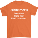 Alzheimers Been There Can't Remember Funny Mens T-Shirt Cotton Gildan Orange