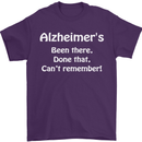 Alzheimers Been There Can't Remember Funny Mens T-Shirt Cotton Gildan Purple